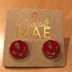 Red Anchor earrings